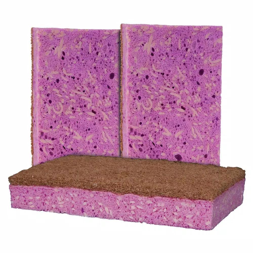 Grease Beast Soap-Infused XL Heavy-Duty Tub and Tile Scrub Sponge (3-Pack) - Odor and Bacteria Resistant