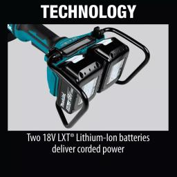 Makita 18V X2 LXT (36V) 9 in. Brushless Paddle Switch Angle Grinder Kit with 5.0 Ah Batteries & Grinding Wheels thumbnail 10