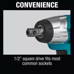 Makita 12V MAX CXT 1/2 in. Sq. Drive Cordless Impact Wrench with 4.0 Ah Battery Kit thumbnail 7