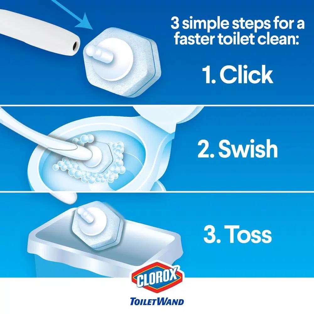 Clorox ToiletWand Disinfecting Toilet Bowl Cleaner Refill Pads, 20-Count