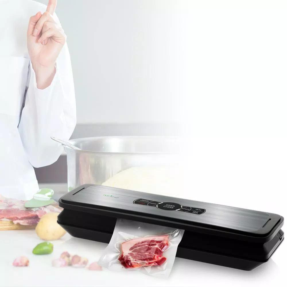 NutriChef Automatic Food Vacuum Sealer with Digital Scale, 1-Touch Operation, Dry and Moist Modes