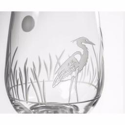 Rolf Glass Heron 18 oz. All-Purpose Wine Glass Set of 4, Etched Glassware thumbnail 3
