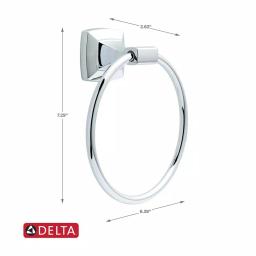 Delta Portwood 4-Piece Polished Chrome Bath Accessory Set with 24 in. Towel Bar thumbnail 8