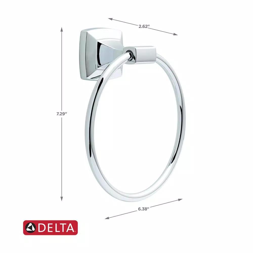 Delta Portwood 4-Piece Polished Chrome Bath Accessory Set with 24 in. Towel Bar