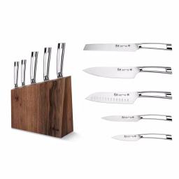 Cangshan N1 Series 6-Piece German Steel Forged Knife Block Set with Acacia Wood Block thumbnail 2