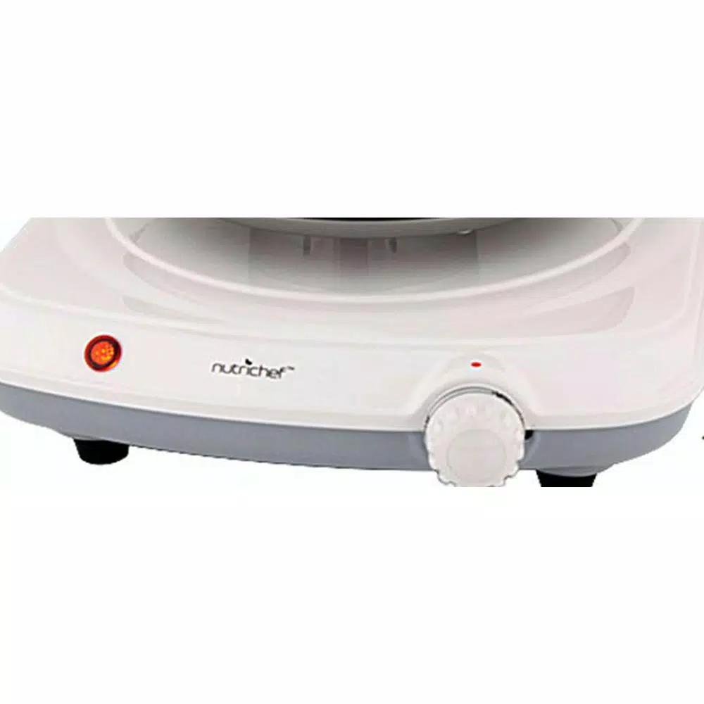 NutriChef White Electric Countertop Hot Plate Buffet Burner with Adjustable Temperature Control