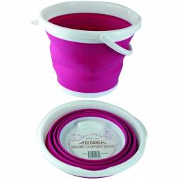Southern Homewares 2.65 Gal. Pink Collapsible Silicone Bucket with Handle thumbnail 4