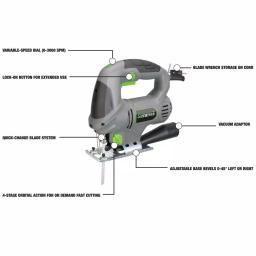 Genesis GJS500 5.0 Amp Variable Speed Jig Saw with 4-Position Orbital Action thumbnail 2