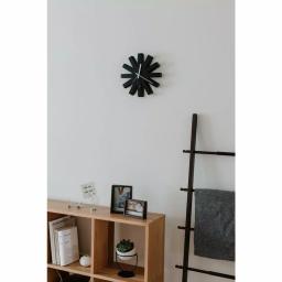 Umbra Ribbon 12 in. Black Metal Wall Clock - Modern Analog Decor thumbnail 4