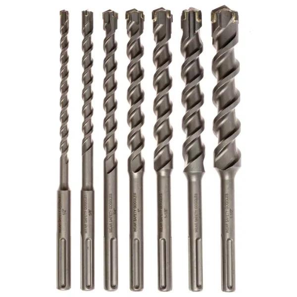 Kateya 7-Piece Carbide Tipped SDS MAX Masonry Drill Bit Set for Concrete, Brick, and Stone