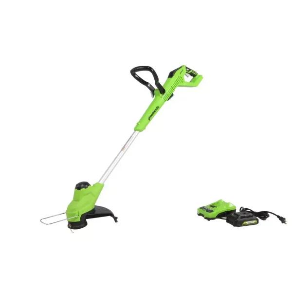 Greenworks 24V Cordless TORQDRIVE String Trimmer with 2.0 Ah Battery and Charger, 12 in. Cutting Path
