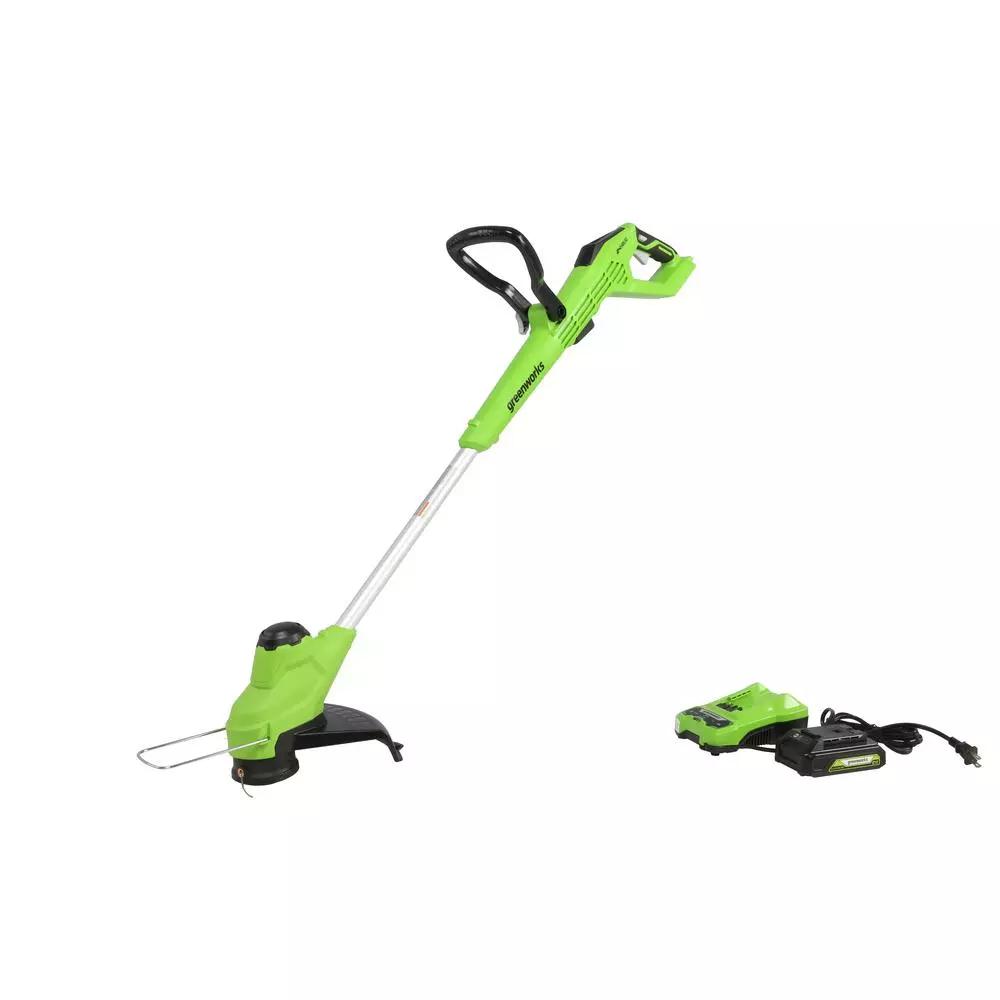 Greenworks 24V Cordless TORQDRIVE String Trimmer with 2.0 Ah Battery and Charger, 12 in. Cutting Path
