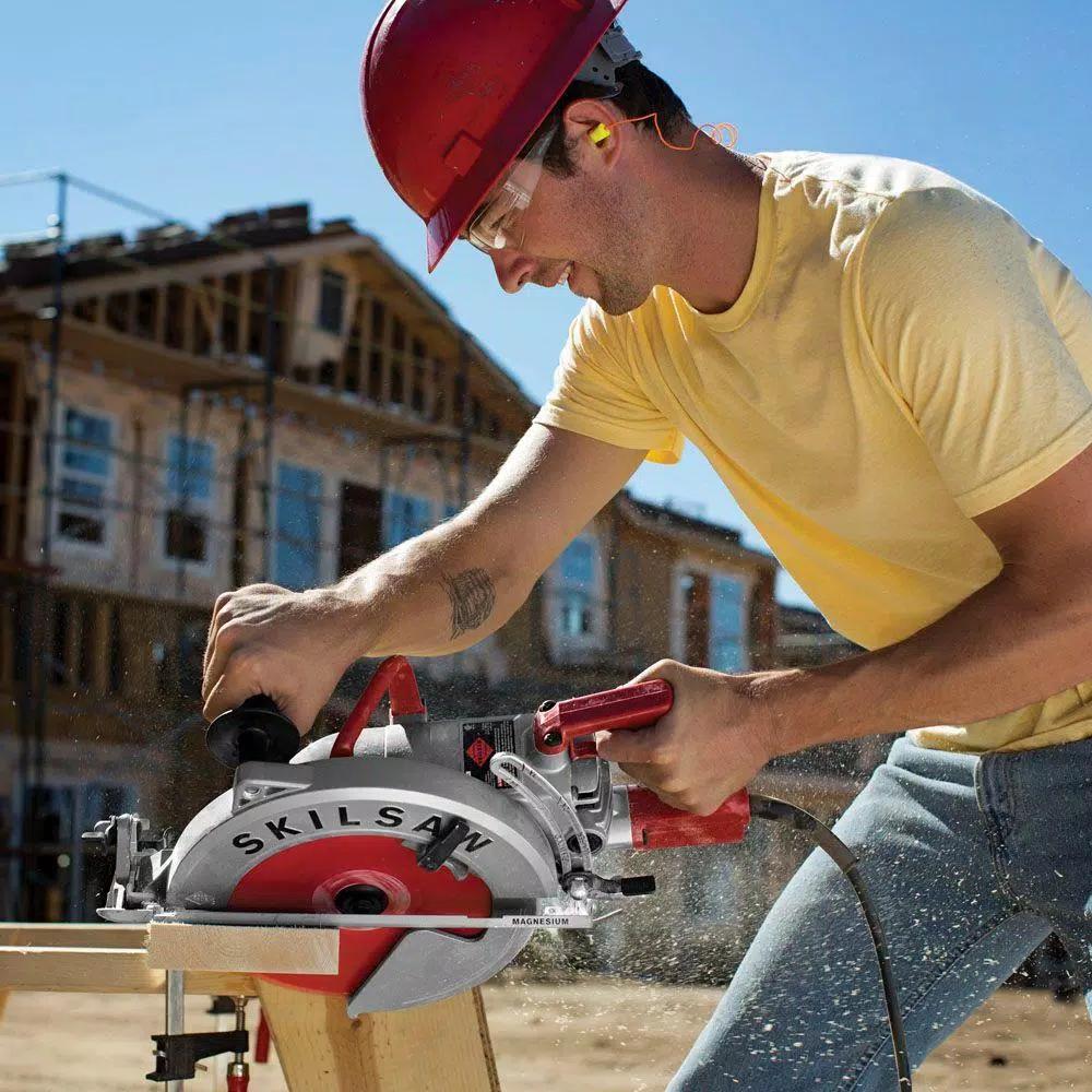 SKILSAW 10-1/4 in. 15 Amp Worm Drive Circular Saw with Diablo Carbide Blade