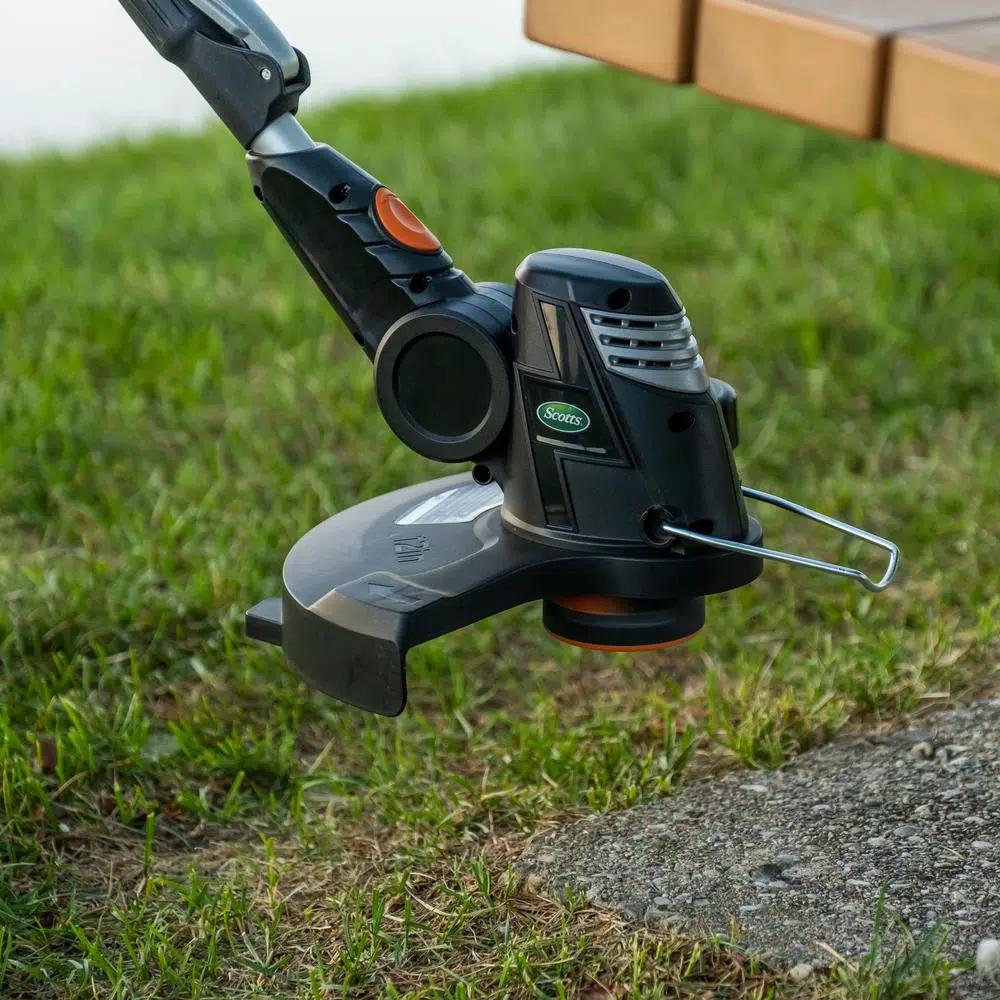 Scotts 20V Cordless String Trimmer with 2.0 Ah Lithium-Ion Battery and Charger, 12 in. Cutting Width