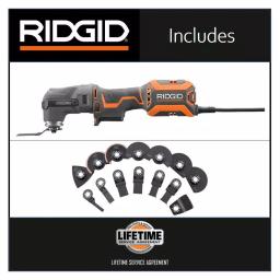RIDGID 4 Amp Corded JobMax Multi-Tool Kit with 14-Piece Oscillating Blade Accessory Set thumbnail 2