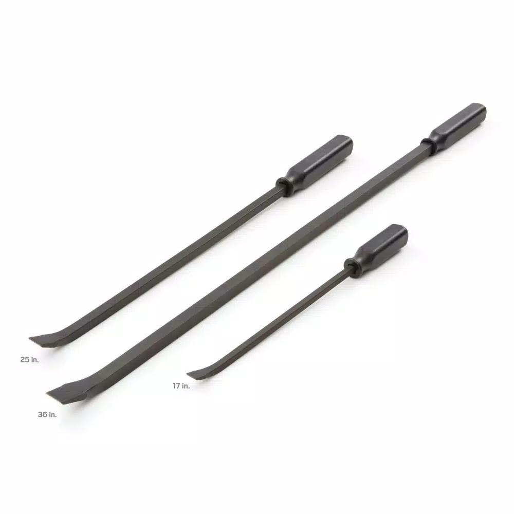 TEKTON 3-Piece Angled Tip Handled Pry Bar Set (17 in., 25 in., and 36 in.)