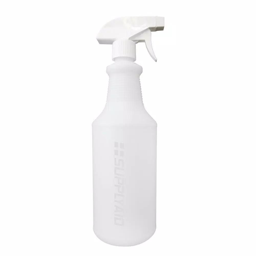 SUPPLYAID 32 oz. All-Purpose Leak-Proof Plastic Spray Bottles with Adjustable Nozzle, 4-Pack