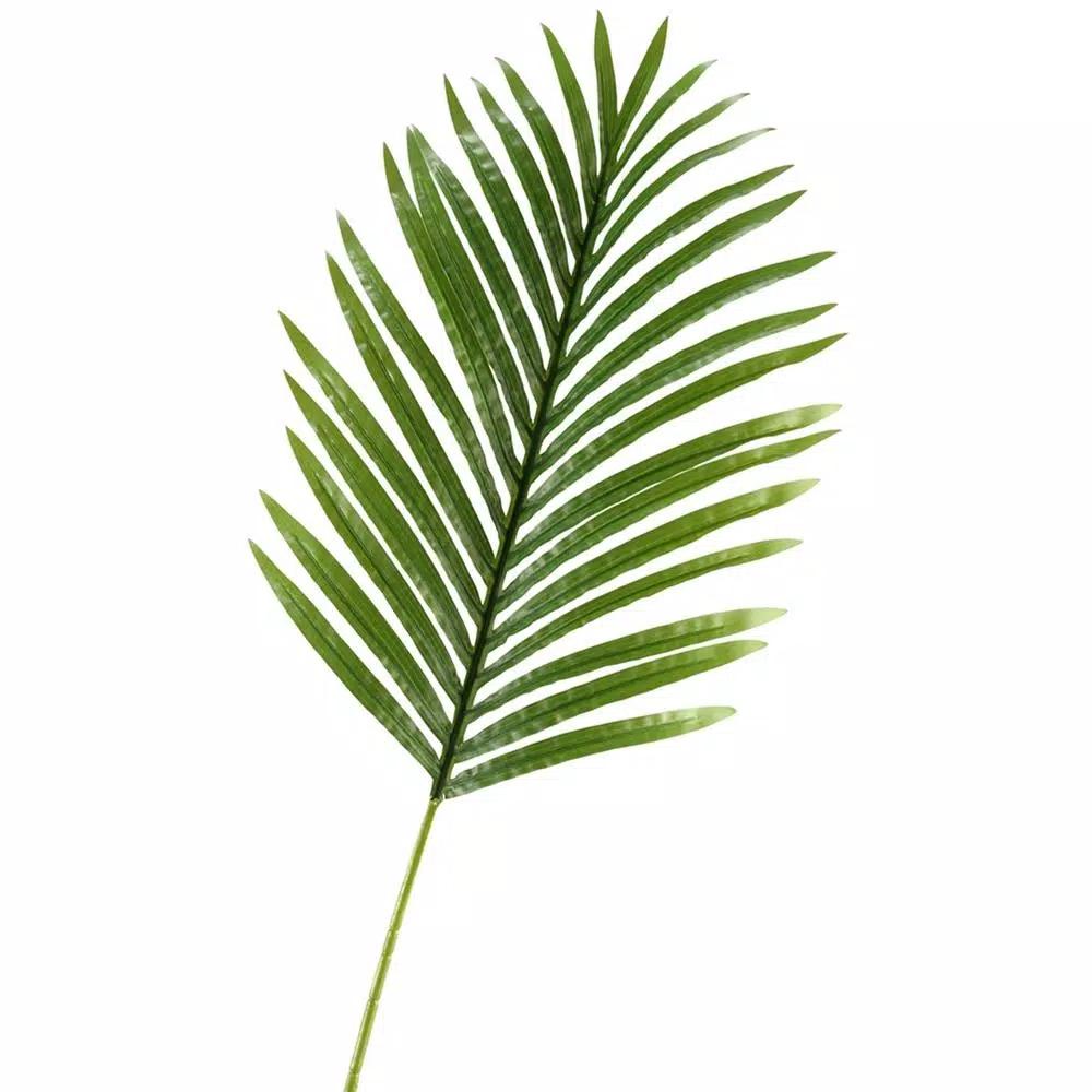 D&W Silks Large Hawaiian Palm Leaf Faux Plant, Set of 3, Green
