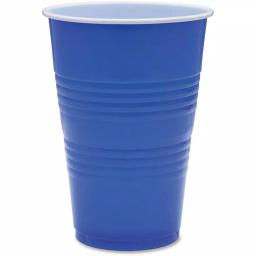 Genuine Joe 16 oz. Blue Plastic Party Cups, 50 Count Case thumbnail 1