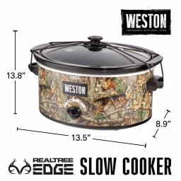 Weston Realtree Edge 5 Qt. Camouflage Slow Cooker with Lid Latch Strap thumbnail 2