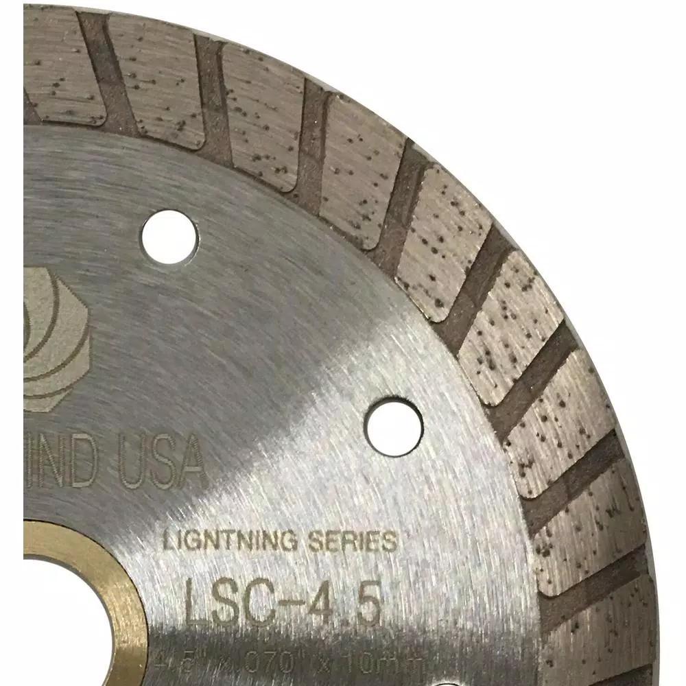Whirlwind USA 4.5 in. Turbo Rim Diamond Blade for Concrete, Stone, Brick, and Masonry
