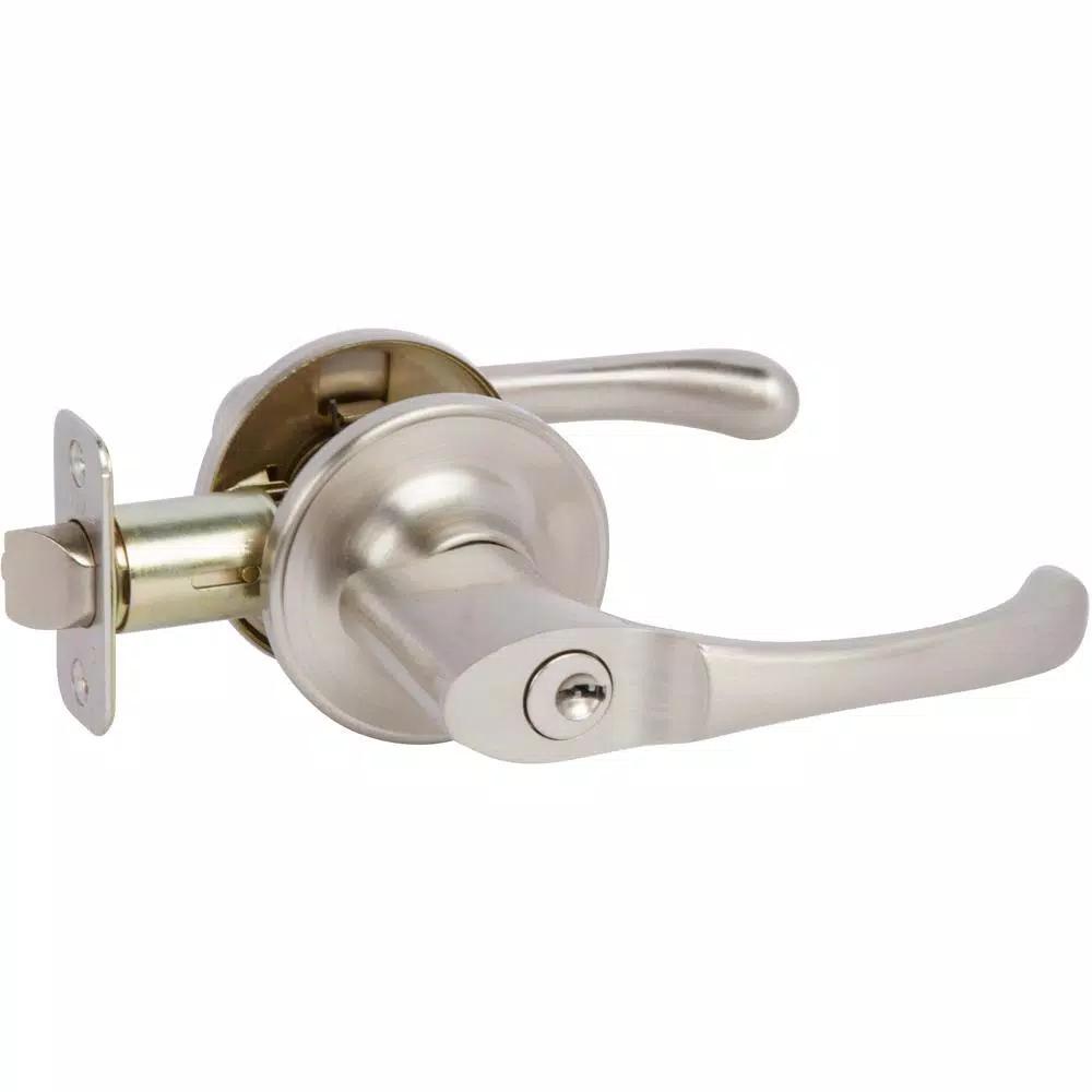 Callan Newport Satin Nickel Keyed Entry Door Lever