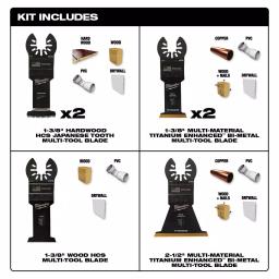 Milwaukee OPEN-LOK 13-Piece Oscillating Multi-Tool Blade Starter Kit with Sealant Removal & Scraper Blades thumbnail 3