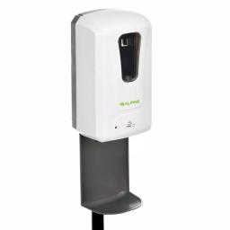 Alpine Industries 1200ml Automatic Foam Hand Sanitizer Dispenser with Floor Stand, White thumbnail 3