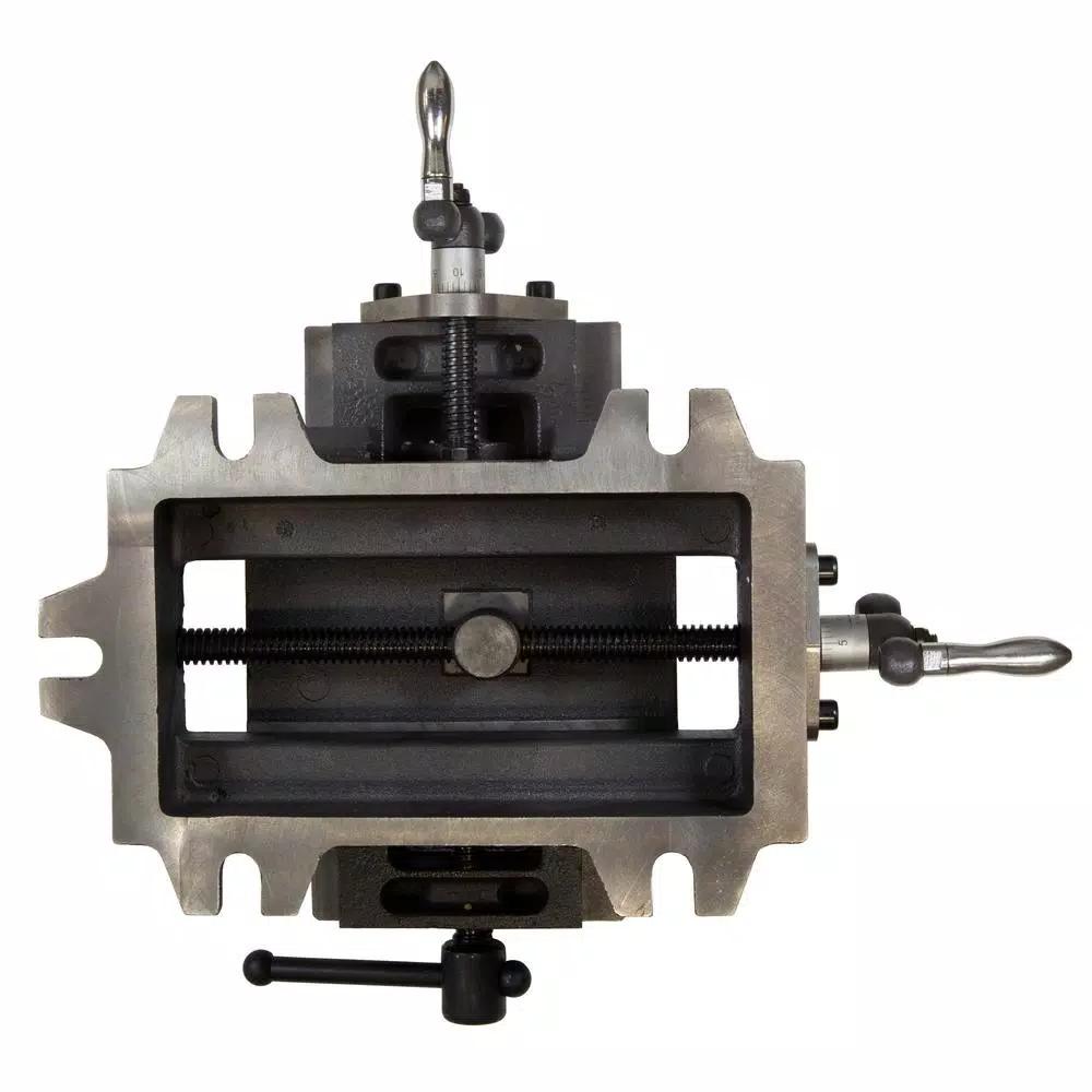 WEN 5-1/8 in. Compound Cross Slide Benchtop Vise, Heavy Duty Cast Iron