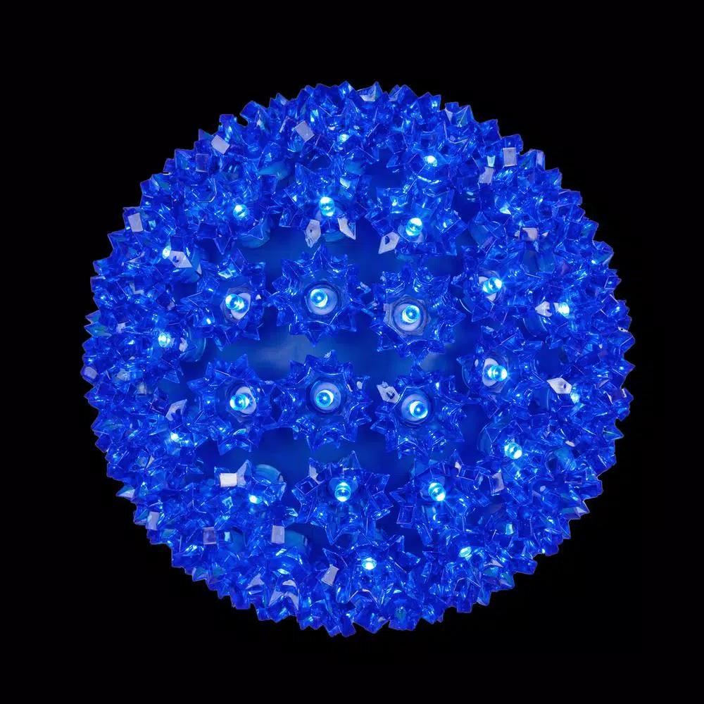 Wintergreen Lighting 7.5 in. Blue LED Starlight Sphere Decorative Light Orb with 120 Mini Lights