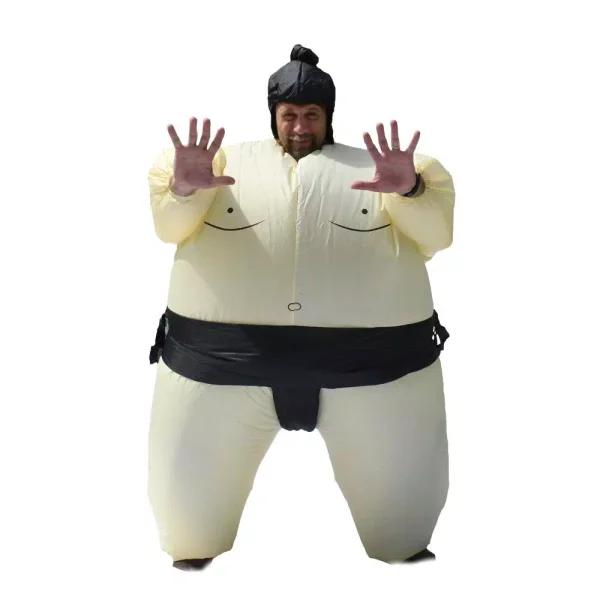 ALEKOs Inflatable Sumo Wrestler Adult Halloween Costume with Headpiece