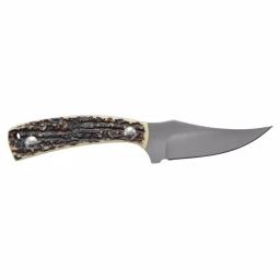 Western Crosstrail 7 in. Fixed Blade Knife, Titanium Bonded 420 Stainless Steel, Stag Handle with Sheath thumbnail 2
