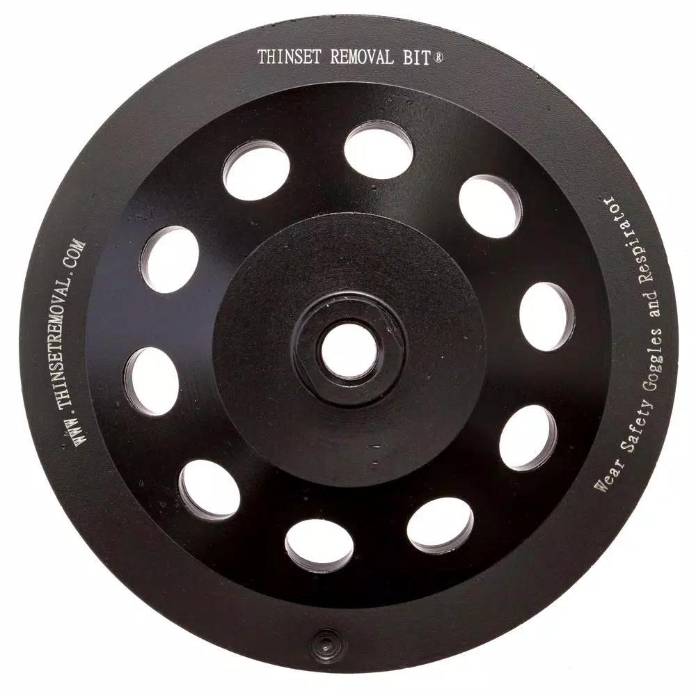 Thinset Removal Bit 7 in. Arrow Diamond Grinding Cup Wheel for Masonry, 5/8-11 in. Arbor