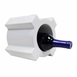 Epicureanist Ceramic Wine Bottle Holder - Modern Tabletop Wine Storage Decor thumbnail 4