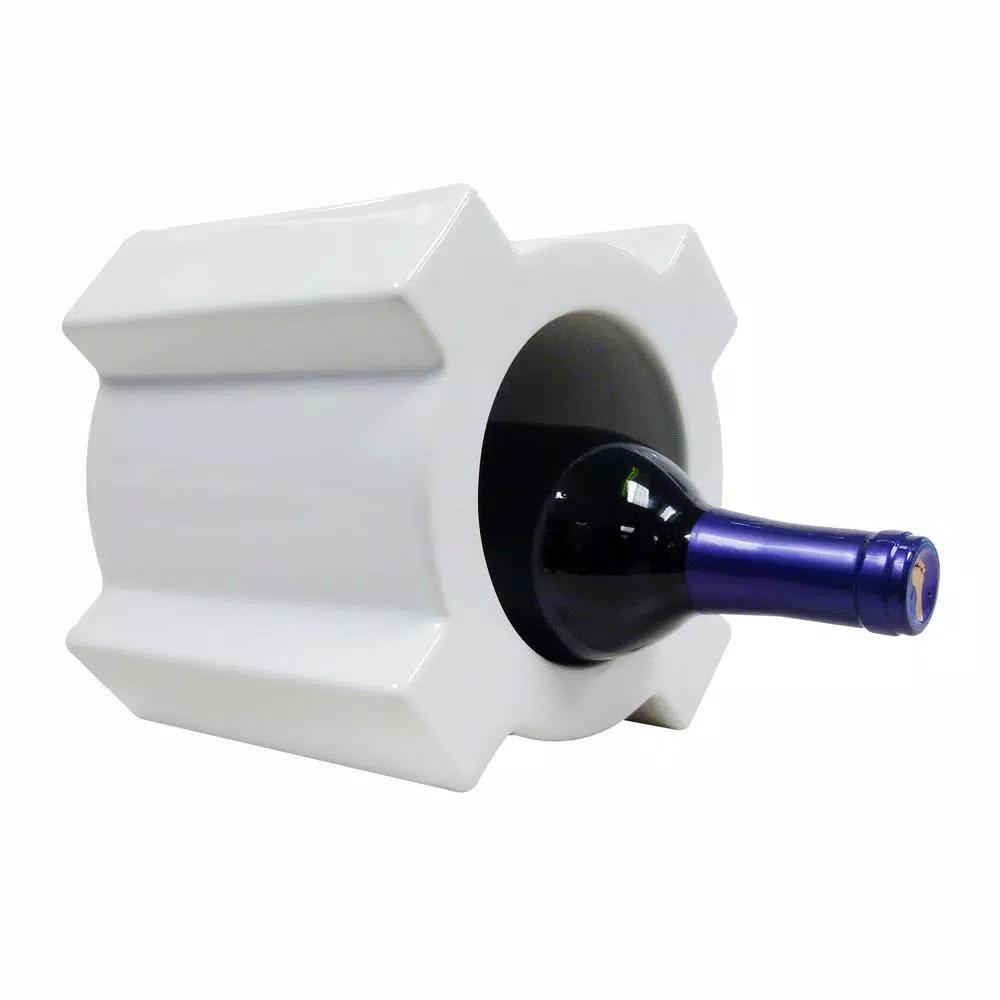 Epicureanist Ceramic Wine Bottle Holder - Modern Tabletop Wine Storage Decor