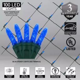 Wintergreen Lighting 48 in. x 72 in. 100-Light M5 Blue LED Net Light Set thumbnail 3