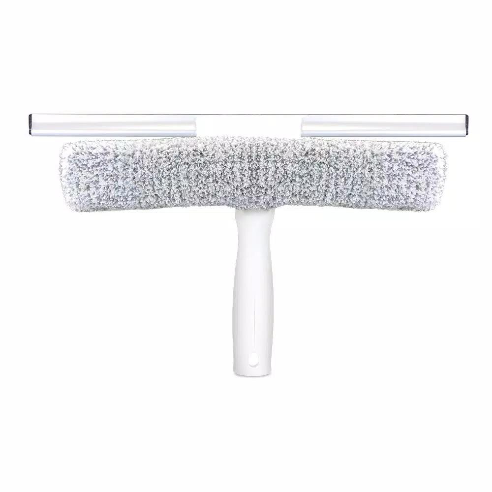Unger 14 in. Microfiber Window Squeegee Kit with 5 ft. Telescopic Pole and Scrubber