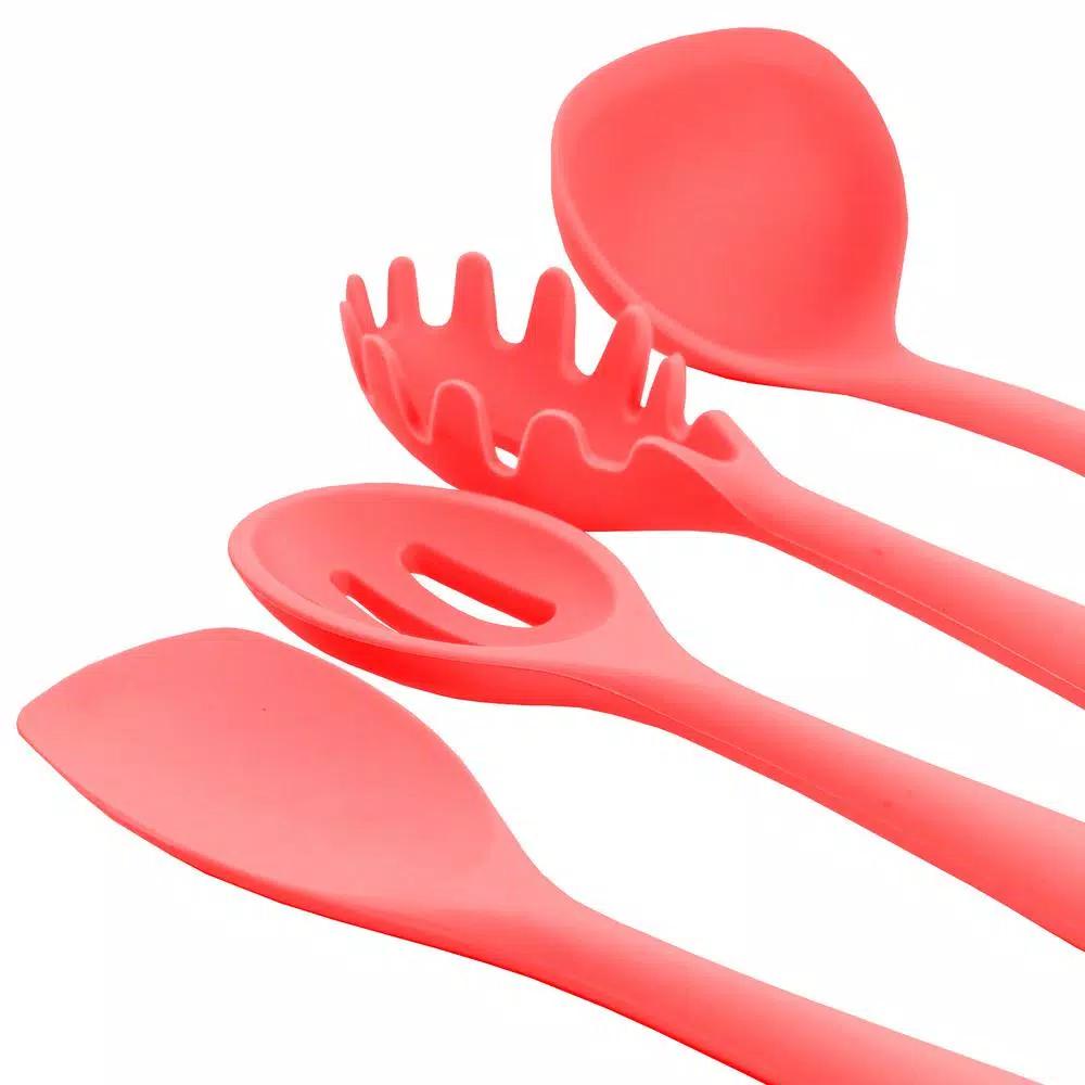 MegaChef 12-Piece Red Silicone Kitchen Utensil Set