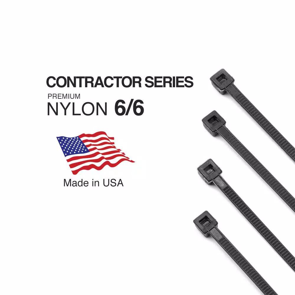 TR Industrial Contractor Series Type 21S UV Resistant Cable Ties, 24 in., 180 lb Tensile Strength