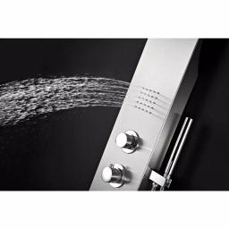 ANZZI Anchorage 60 in. 2-Jet Full Body Shower Panel System with Heavy Rain Head & Spray Wand, Brushed Steel thumbnail 6