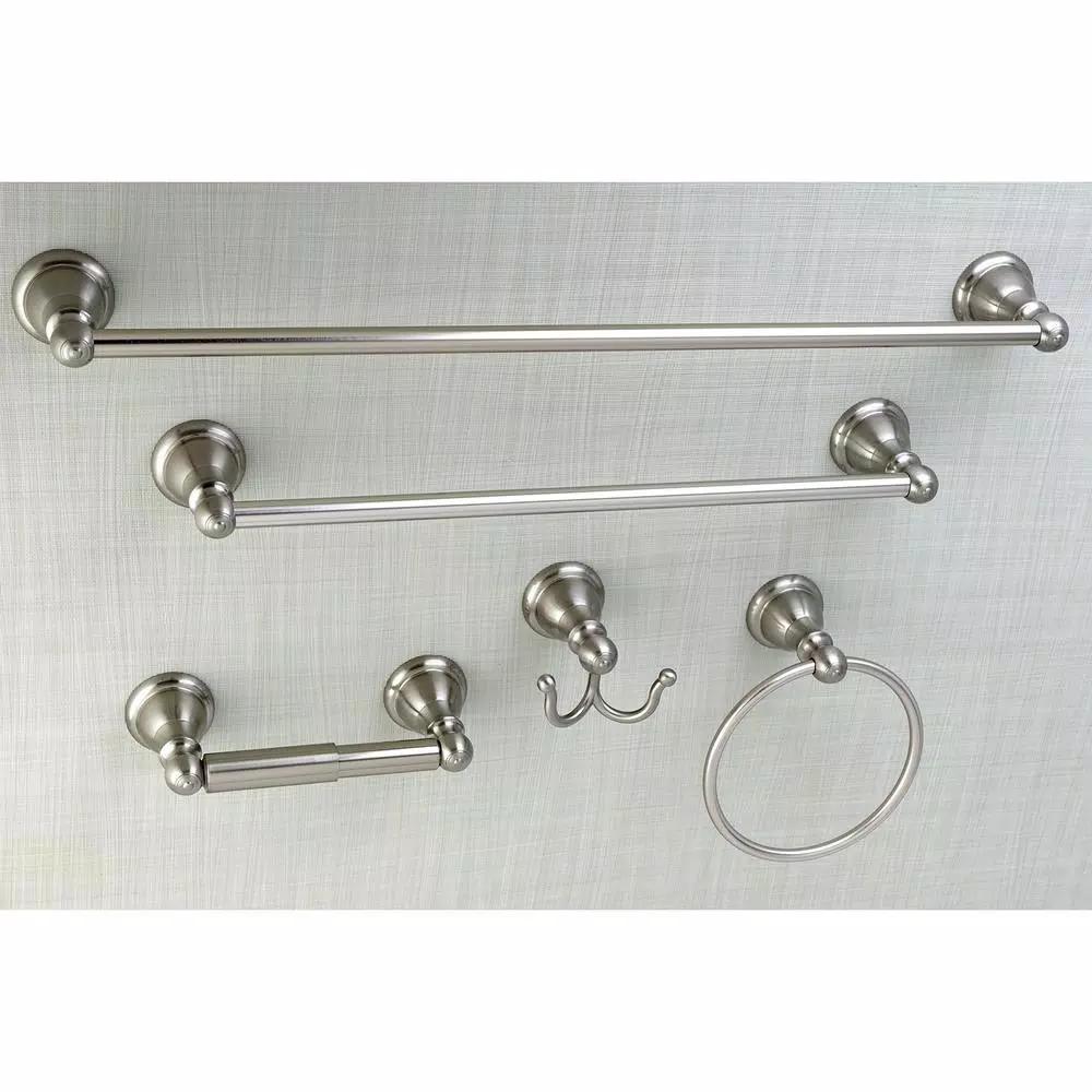 Kingston Brass Southwestern 5-Piece Brushed Nickel Bath Hardware Set