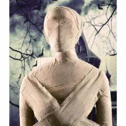 Haunted Hill Farm 5 ft. Standing Wrapped Mummy Halloween Prop thumbnail 5