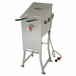 Bayou Classic 4 Gallon Stainless Steel Bayou Fryer with 2 Baskets thumbnail 1