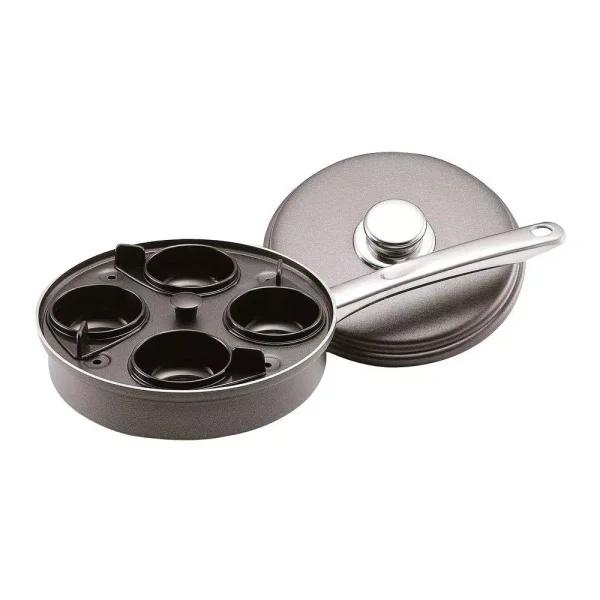 Farberware 8-Inch Nonstick Aluminum Egg Poacher with Lid and 4 Nylon Cups