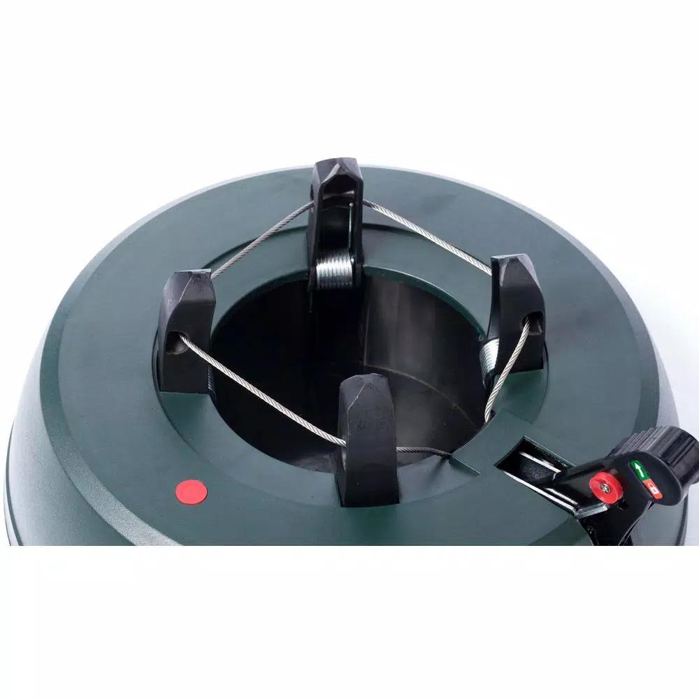 Unbranded Automatic Green Plastic Foot Pedal Christmas Tree Stand with Water Level Indicator