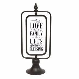 Stratton Home Decor Stratton Home Love of a Family Metal Tabletop Accent - Farmhouse Decorative Sign thumbnail 1