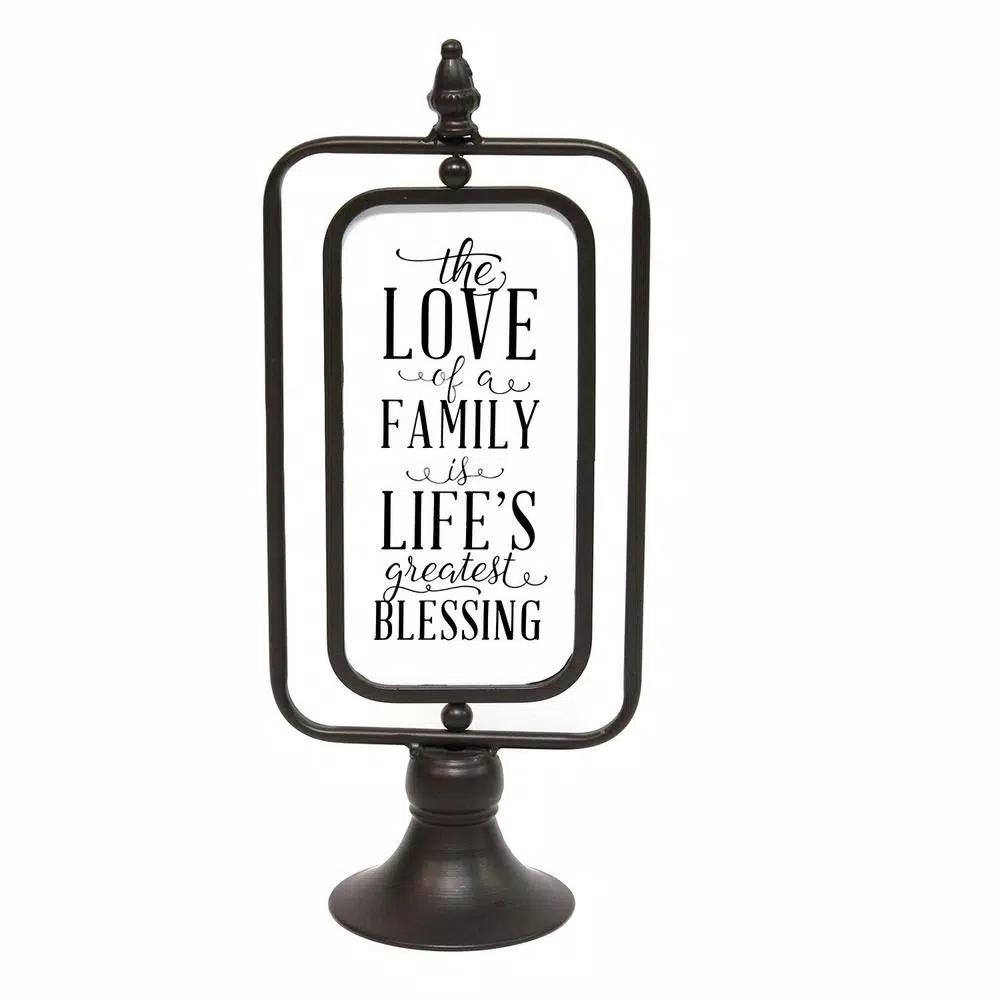 Stratton Home Decor Stratton Home Love of a Family Metal Tabletop Accent - Farmhouse Decorative Sign