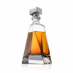 JoyJolt Atlas 22 oz. Crystal Whiskey Decanter with Stopper, Square Design thumbnail 3