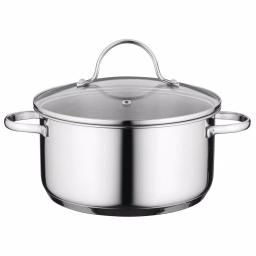 BergHOFF Essentials Comfort 3.3 qt. Round Stainless Steel Casserole Dish with Glass Lid thumbnail 1