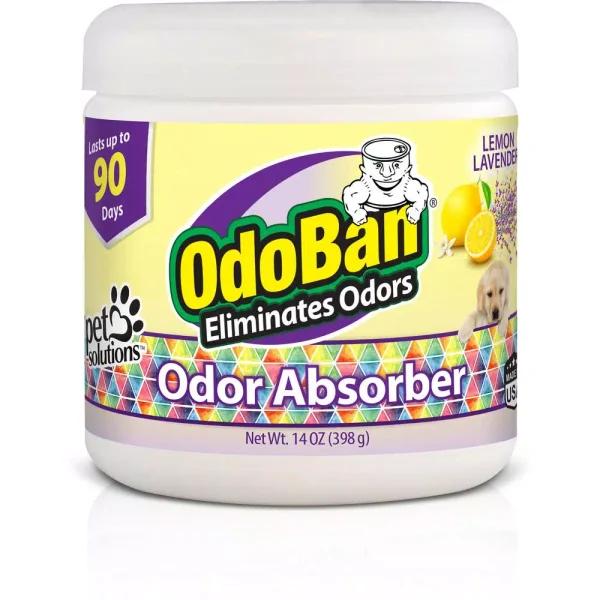 OdoBan Solid Odor Absorber Gel, Lemon Lavender, 14 oz.